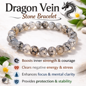 Dragon Vein Stone Bracelet – Bold Look & Healing Energy