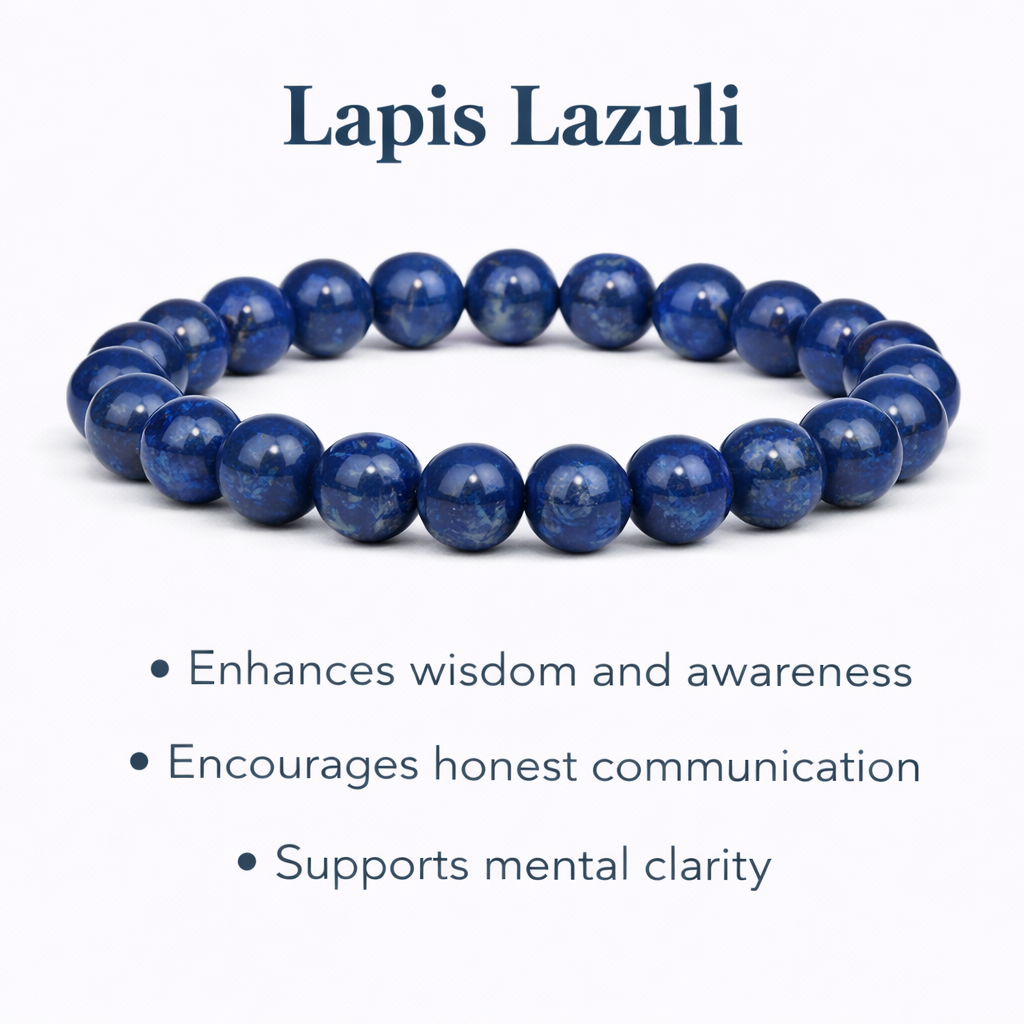 Natural Lapis Lazuli Stone Bracelet – Healing & Spiritual Jewelry - Image 3