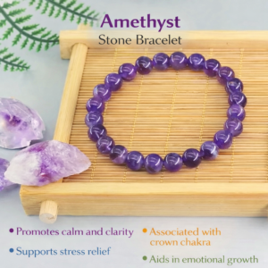 Luxury Amethyst Stone Bracelet – Real Crystal Healing Jewelry