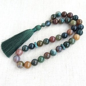 Classic Indian Agate Tasbeeh – Spiritual & Elegant Prayer Beads - Image 2