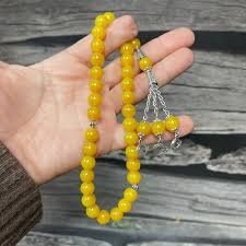 Elegant Yellow Agate Stone Tasbeeh – Handmade Misbaha / Tasbih - Image 4
