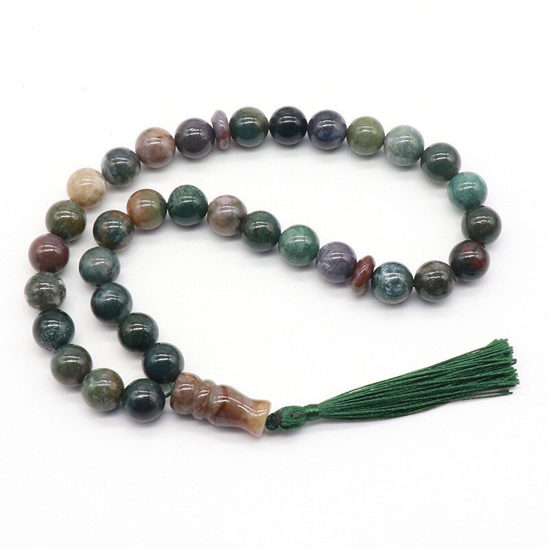 Classic Indian Agate Tasbeeh – Spiritual & Elegant Prayer Beads - Image 6