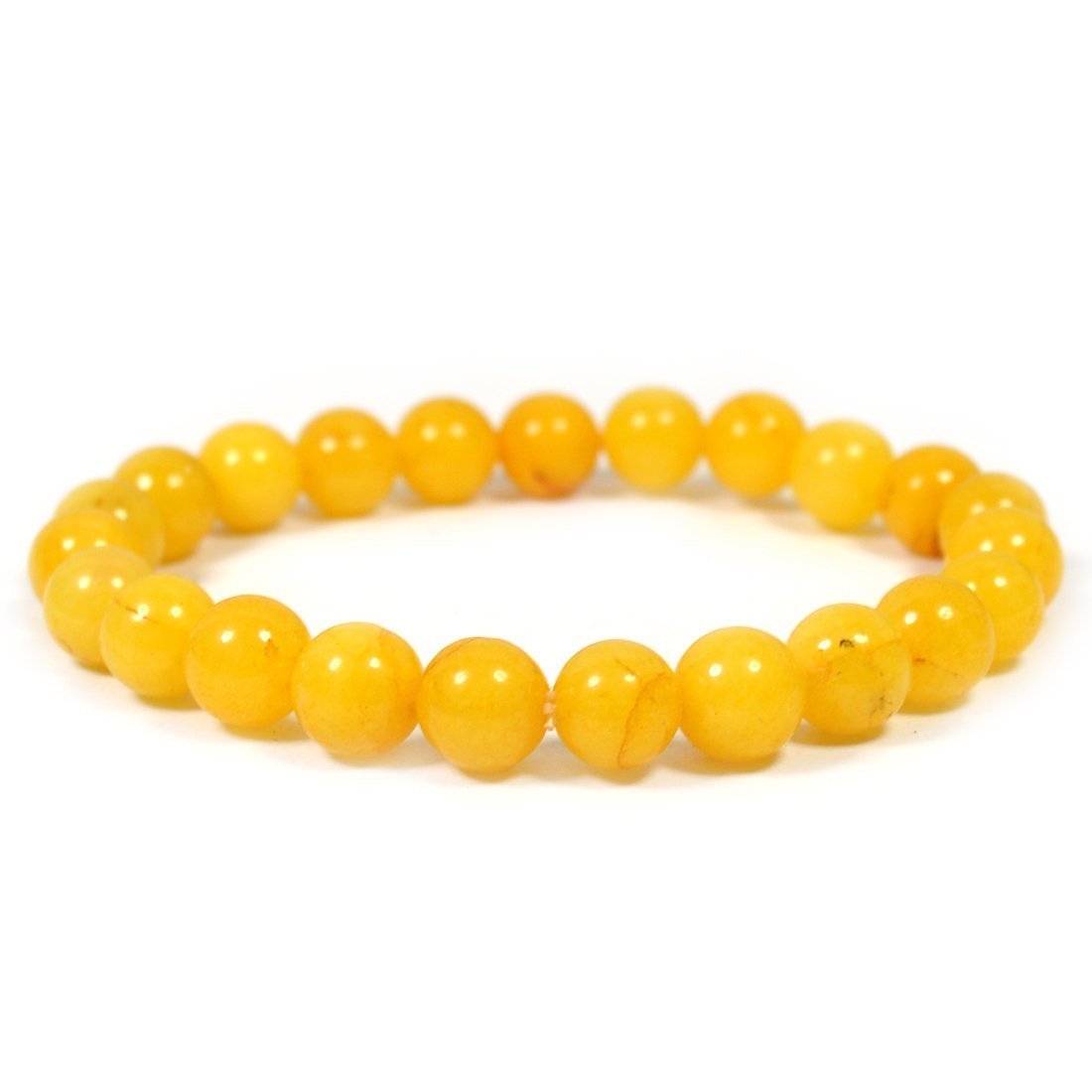 Yellow Jade Beaded Bracelet – Unique Natural Patterns - Image 5