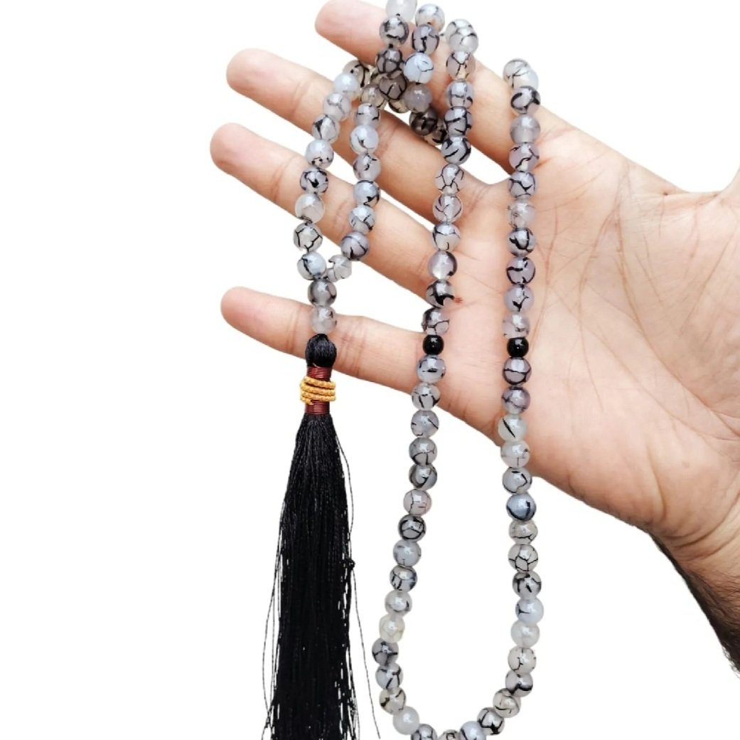 Grey Dragon Eye Tasbeeh 99 Beads – Powerful & Elegant Prayer Beads - Image 3