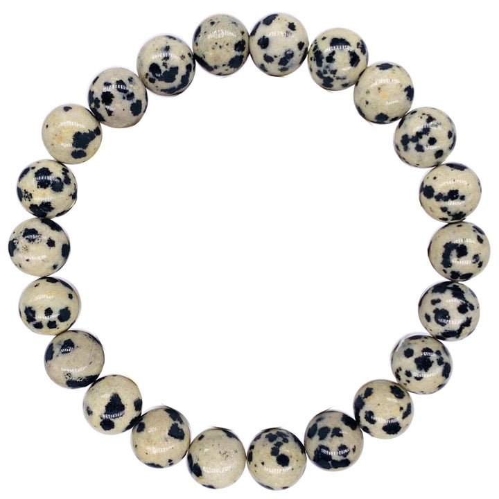 Natural Dalmatian Stone Bracelet – Stylish & Unique Pattern Design ✨ - Image 2