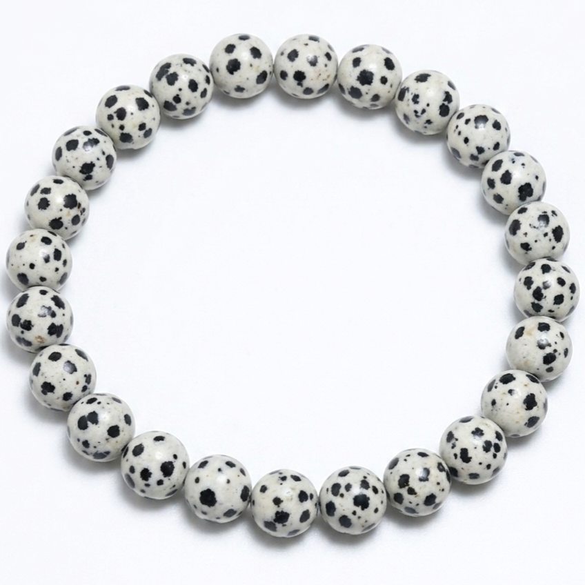 Natural Dalmatian Stone Bracelet – Stylish & Unique Pattern Design ✨ - Image 5