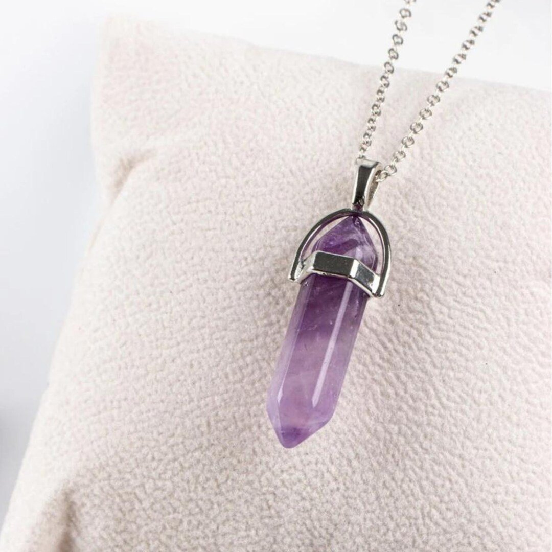 “Royal Glow Amethyst Pendant – Elegant Purple Gemstone Necklace” - Image 2
