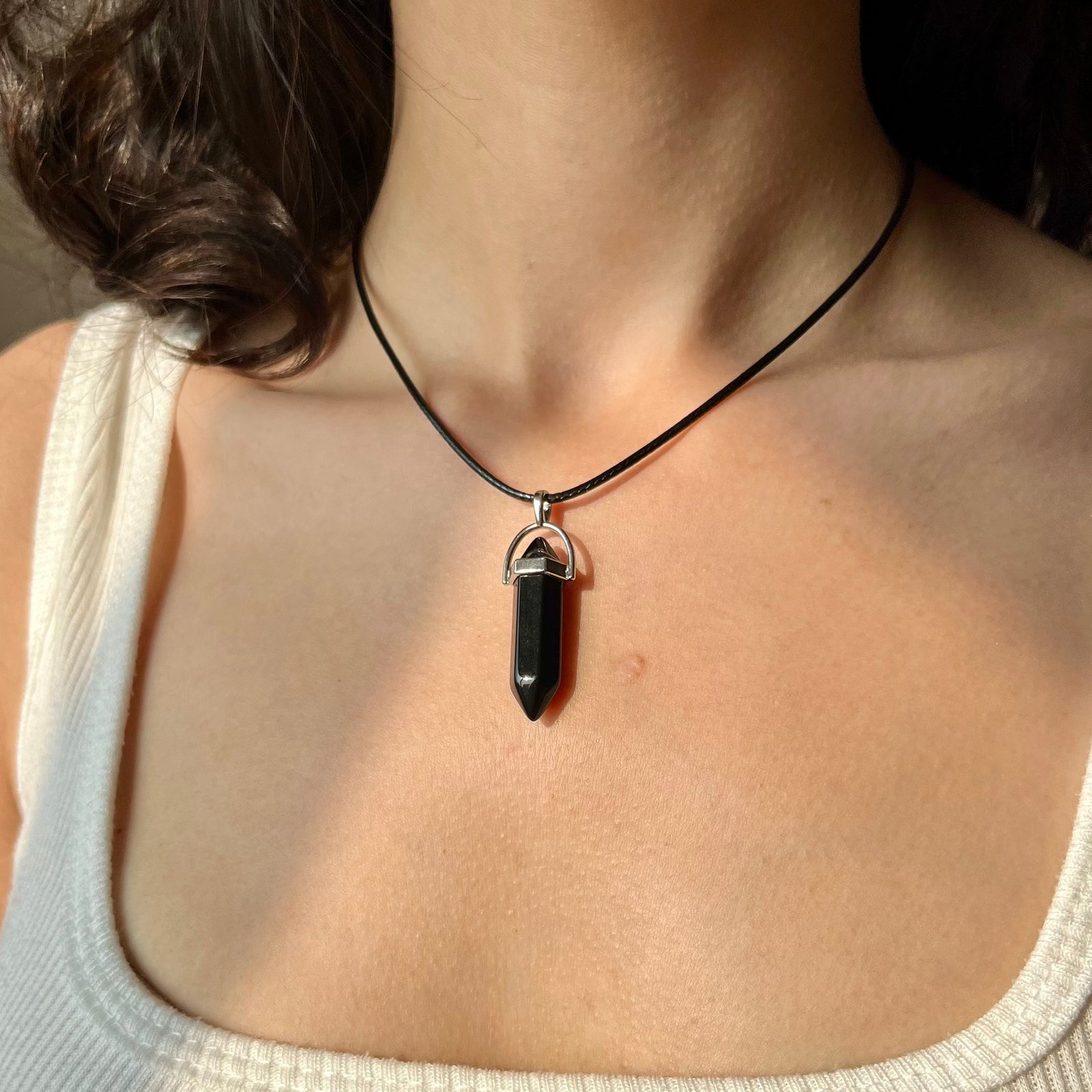 Black Pendant Necklace – Simple, Stylish & Eye-Catching” - Image 4