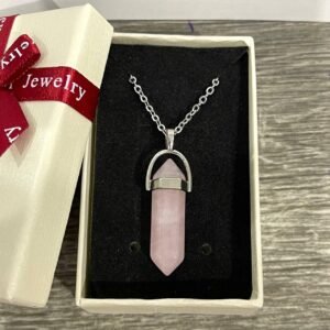 Blush Glow Rose Quartz Pendant – Love & Healing Crystal Necklace