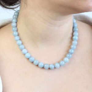 Crystal Blue Aquamarine Necklace – Delicate & Dazzling Charm