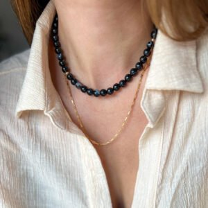 Black Aqeeq Necklace – Elegant Strength & Protection