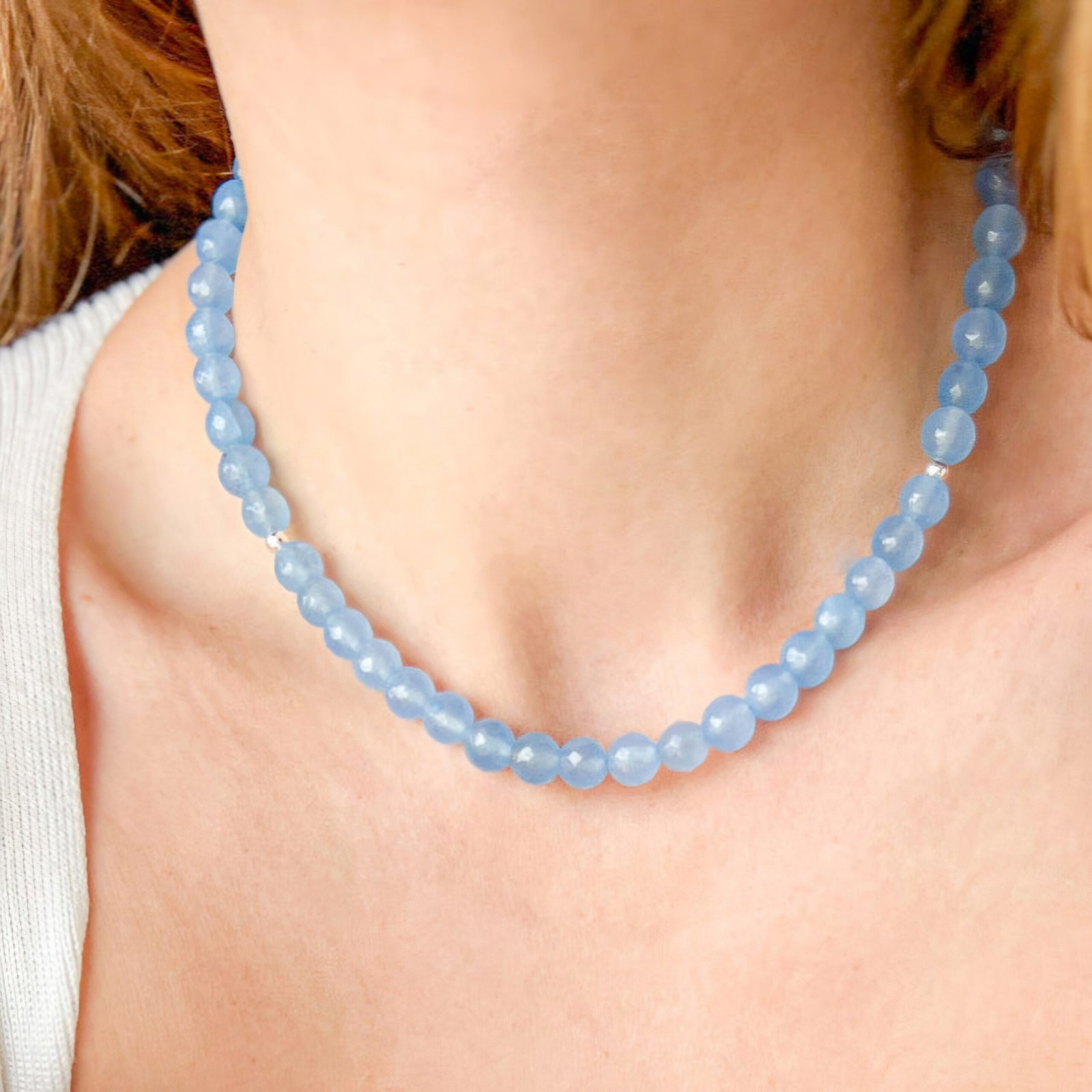 Blue Jade Charm Necklace – Positive Energy & Grace - Image 3