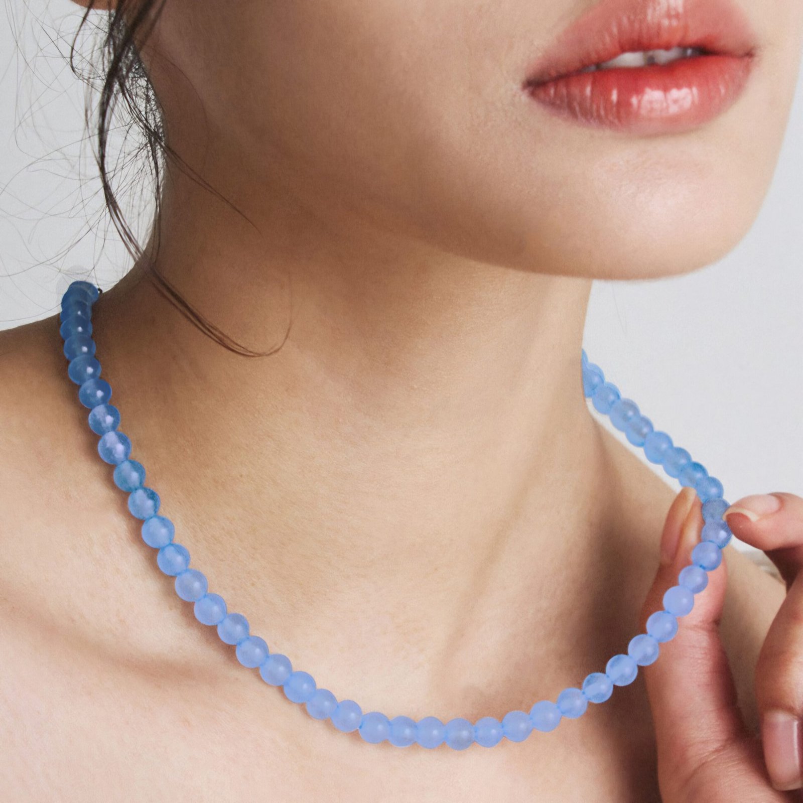 Blue Jade Charm Necklace – Positive Energy & Grace