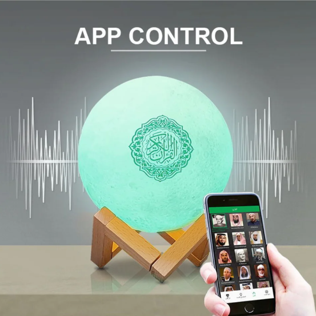 Smart Quran Speaker Moon Lamp – 16 Colors LED with Remote Control 🔊🌙 - Image 5