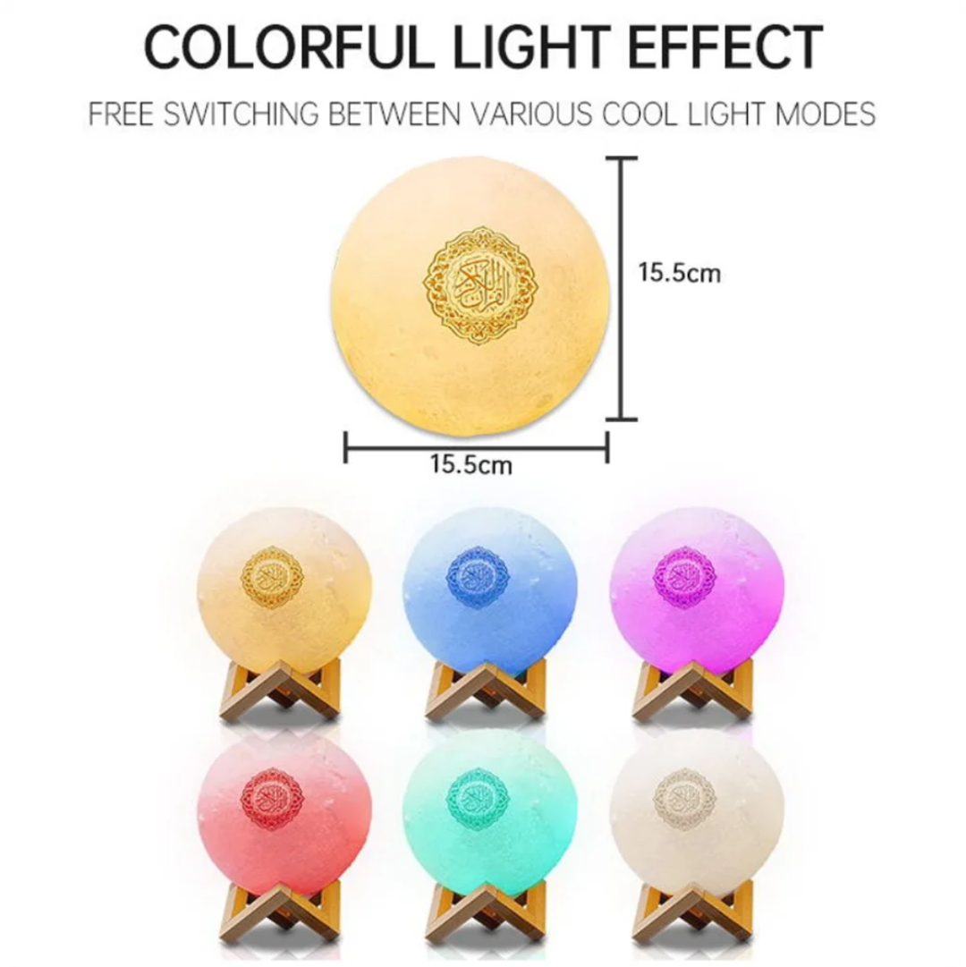 Smart Quran Speaker Moon Lamp – 16 Colors LED with Remote Control 🔊🌙 - Image 6