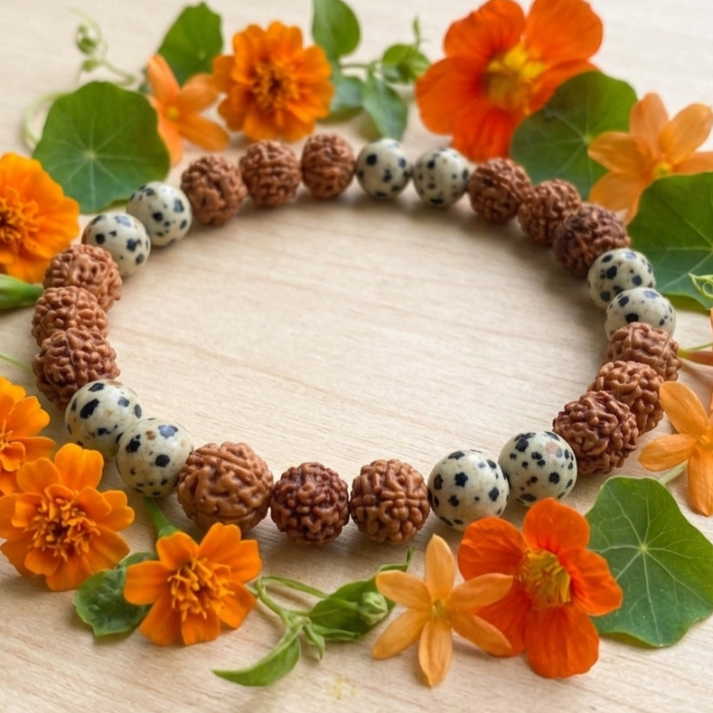 Rudraksha Balmatin Bracelet 8mm – Spiritual & Natural Healing Jewelry 📿✨ - Image 2